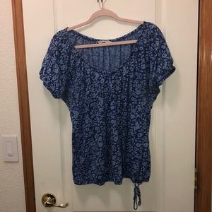Old navy blue shirt sleeve shirt with draw string